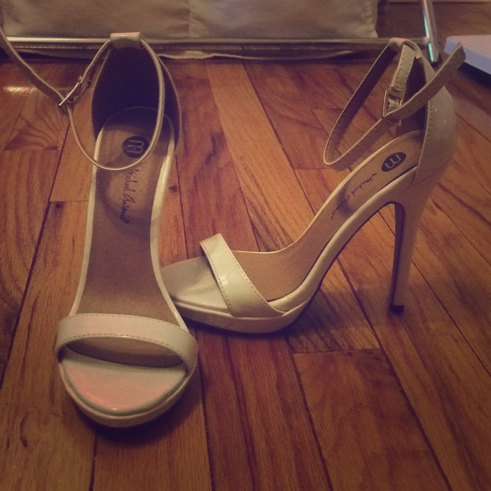 White strappy sandals